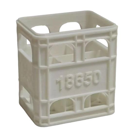 Stackable Battery Storage Box with Secure Latch Space-saving Battery Organizer for AA AAA 18650 21700 Batteries Compact Desktop Case