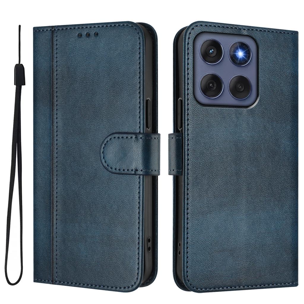 For Motorola Edge 60 5G/60 Fusion 5G Cases Wallet Stand Retro Texture Leather Phone Cover with Lanyard