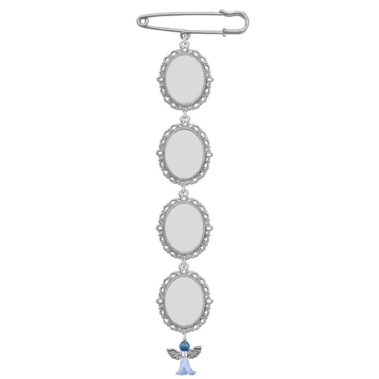 Charme-Broche Aile d'Ange Bleu Quelque Chose de Bleu pour Bouquet de Mariage Boutonnière Charme Photo Broche Cadeaux Souvenir de Mariage