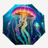 1pc Colorful Jellyfish Ocean Scene Umbrella with Plastic Handle,Suitable for All Seasons Home Travel Outdoor UmbrellaB1804