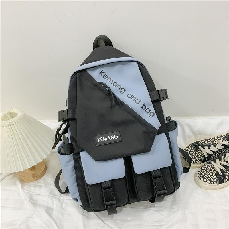 School Bag Female Large Capacity Japanese Junior High School High School Student Backpack Color Matching Tooling Backpack