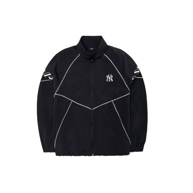 MLB New York Yankees Color Blocked Zip Up Retro Sports Jacket Unisex Jacket Black 3AWJS0221-50BKS