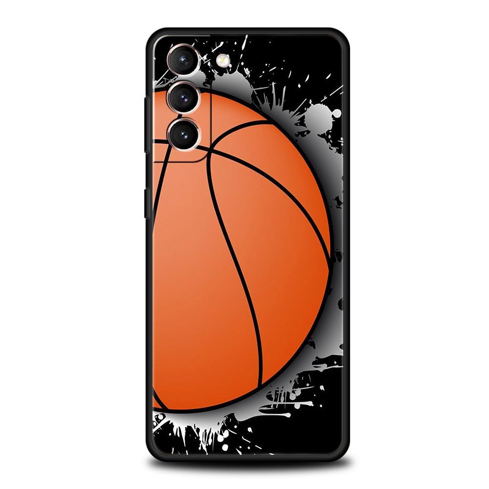 Phone Case For Samsung Galaxy S23 S22 Ultra S20 S21 FE 5G S10 S9 Plus S10E S8 Note 20 Silicone Cover Basketball Basket Number