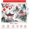 2D Chinese Garden Art Backdrop Premium Quality Printed Cultural Party Banner