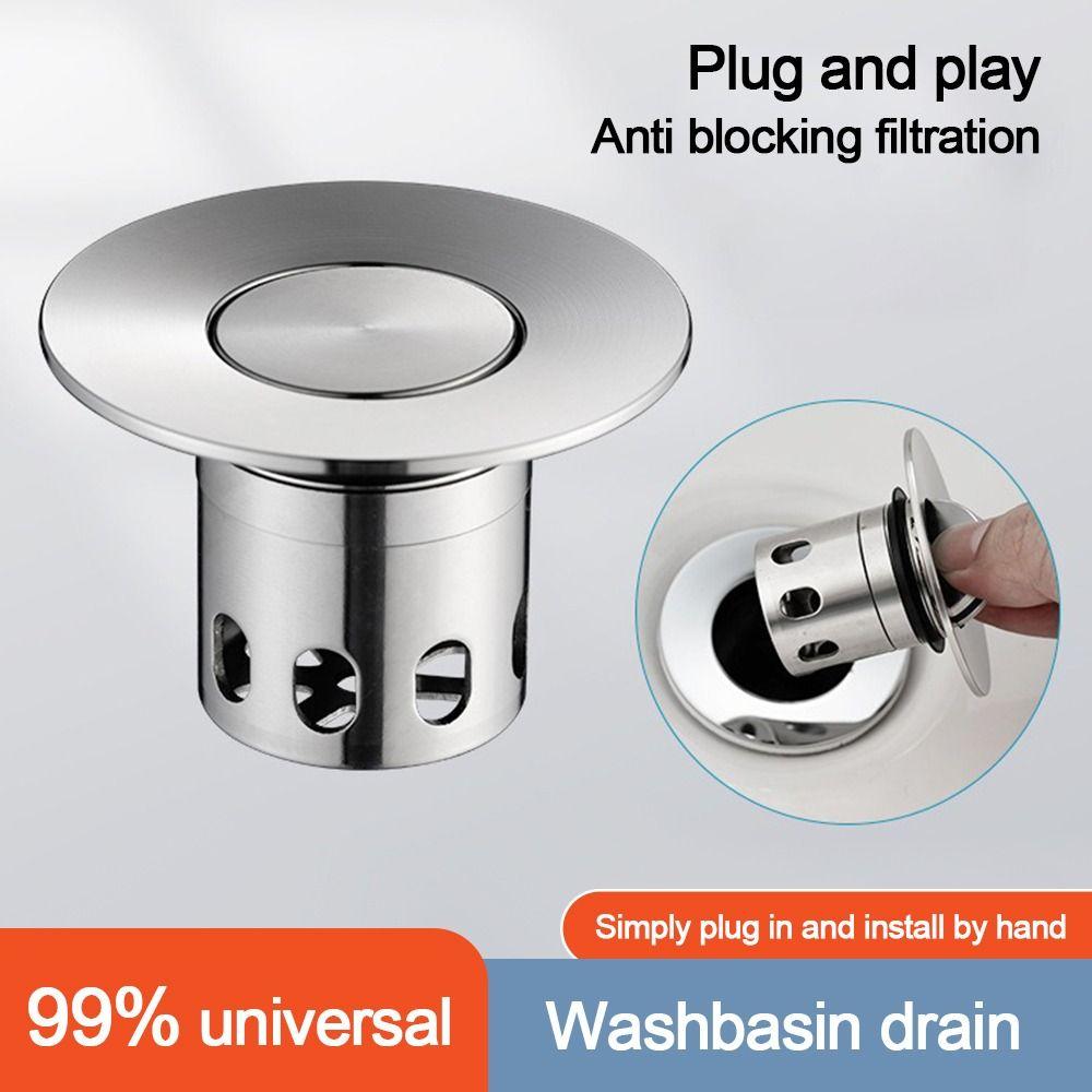 Stainless Steel Wash Basin Drain Filter Anti Clog Floor Drain Kitchen Bathroom Accessories