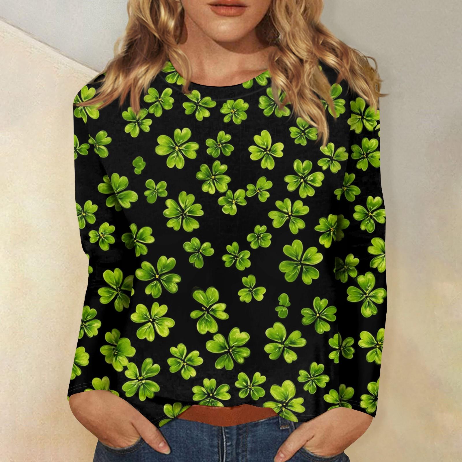 

Женские футболки с принтом Блузки Повседневные Большие размеры Базовые топы Пуловеры XXL