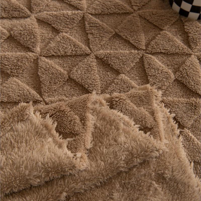 Funda Sofa Living Room Footprint Jacquard Thick Warm Sofa Throw  Winter Sherpa Camping Picnic Sofa Cover
