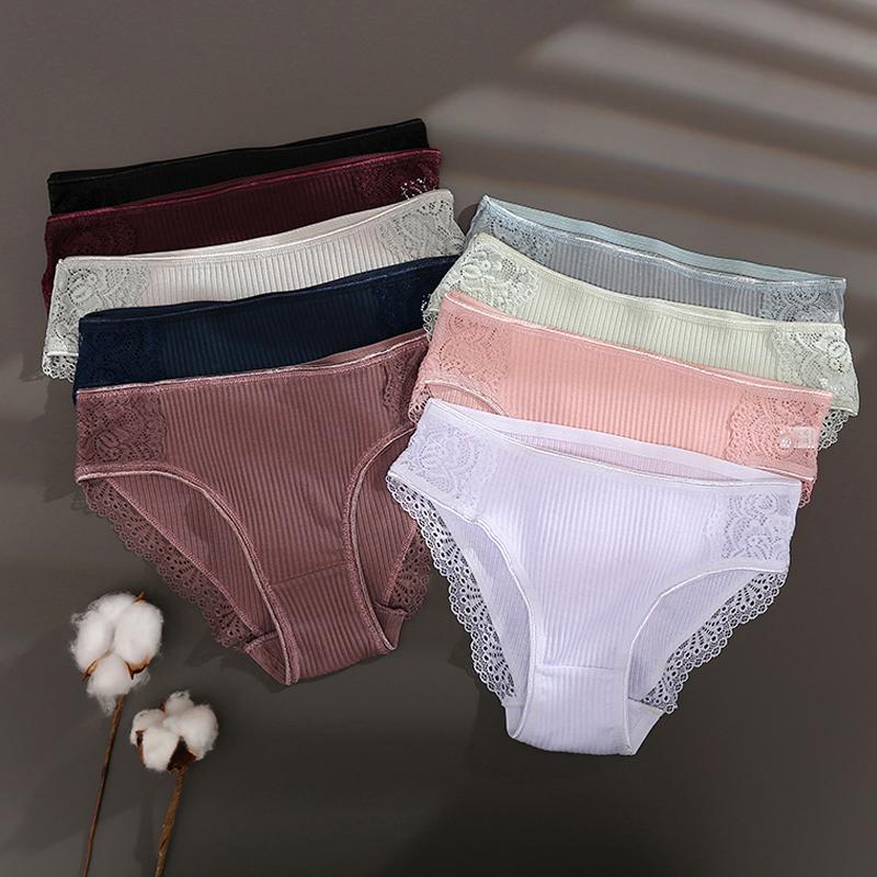 Lace Women Briefs Cotton Pantys Sexy Seamless Women Panties Solid Color Female Underpants Intimates Women Lingerie M-XXL