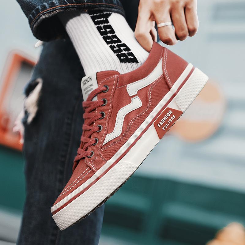 Spring breathable canvas shoes new high-top casual shoes men's lace-up soft-soled flat baseplate shoes