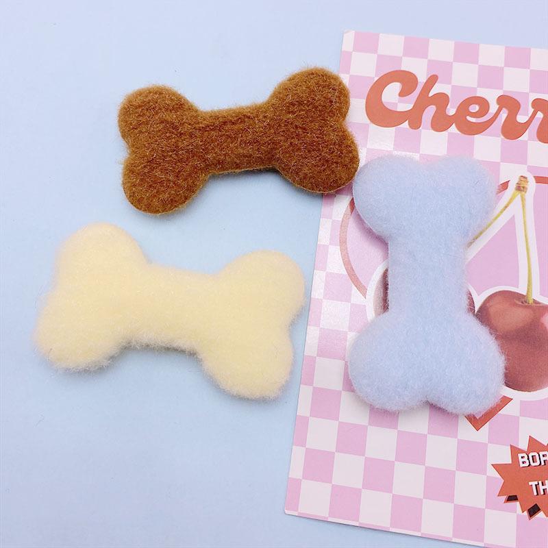 10pcs Mini 4*7cm Bone Shaped Plush Dog/Cat Chew Toy, Pet Supplies for Small Breeds