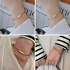 2 Pcs Fashion Gold Fish Charm Anklet Leg Foot Chain Lucky Carp Anklets Beach Jewelry Simple Blue Redness  Rope Woven Anklets