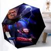 Horror Icons Unite Folding umbrella travel 8 paraphenoid bones Sun umbrella Umbrella printing