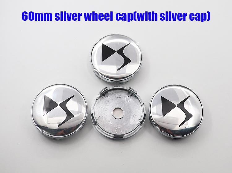 4pcs 56mm 60mm DS logo car emblem Wheel Center Hub Cap auto Rim refit dust-proof badge covers sticker styling accessories