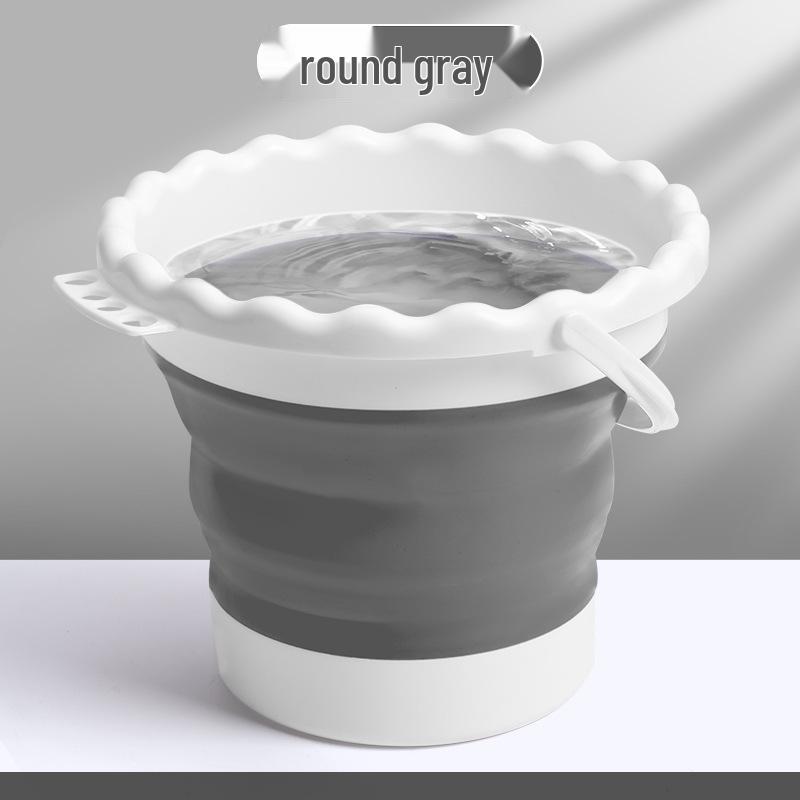 Foldable Silicone Water Bucket for Art Students - Perfect for Watercolor, Chinese Painting, and Calligraphy Brush Cleaning