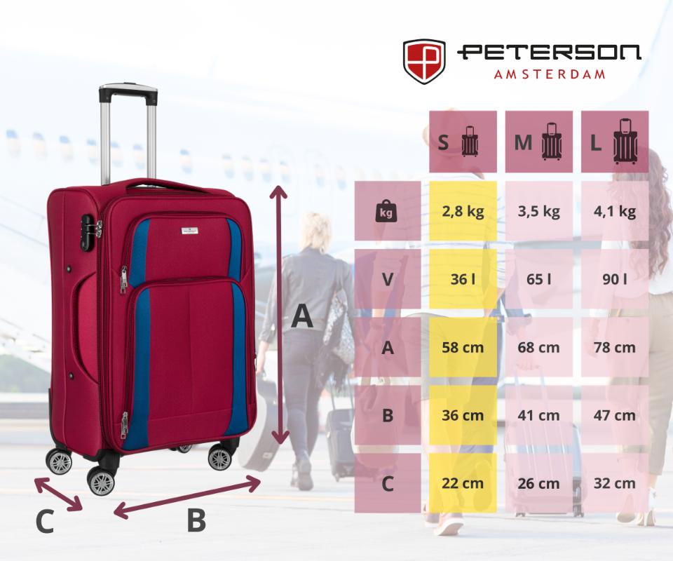 PTN 5209-S-9272 Burgundy-Navy Suitcase