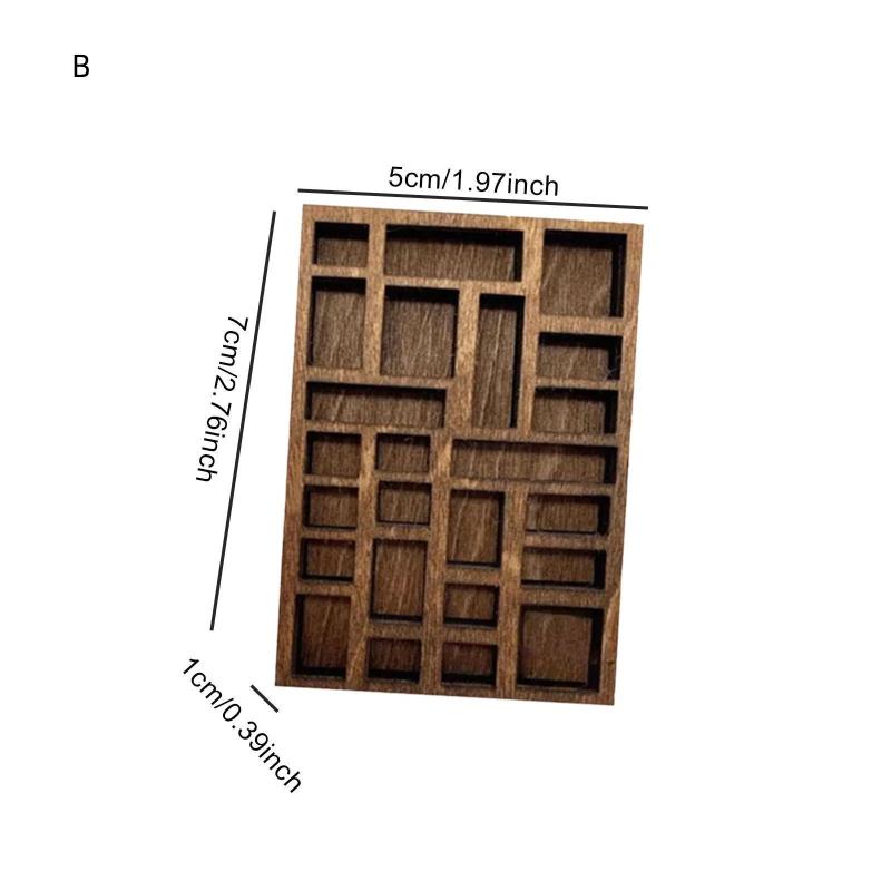 

Миниатюрная полка для мелочей Мини-подставка для украшений Отделения Держатель для демонстрации ювелирных изделий Милые деревянные украшения