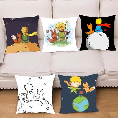 1 Stück Pfirsichhaut Kleiner Prinz Kissenbezug Quadratisch Schlafzimmer Sofa Freizeit Komfort Kissen Auto Wohnzimmer Heimdekoration