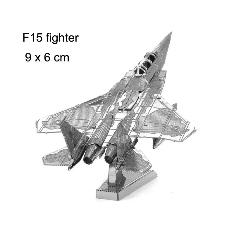 3D Metal Puzzles Military J-20 J-10B SU-34 KA-50 Fighter UFO RAH-66 Helicopter DIY Assembly Handmade Assemble Scale Model Jigsaw Puzzles