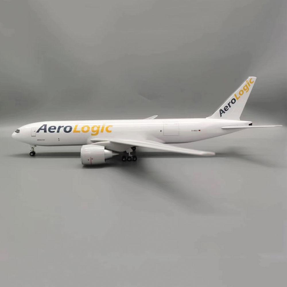 1:157er Maßstab Flugzeug B777-200 AeroLogic Airlines 47cm Modell Harzflugzeug Druckguss Simulation Miniaturflugzeug Heimdekoration