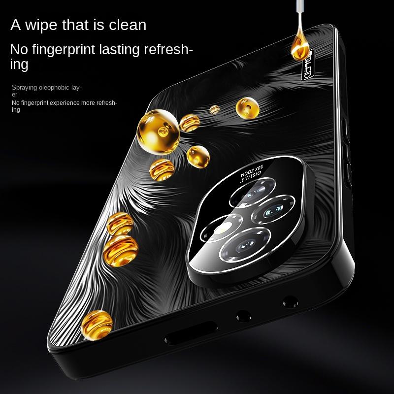 For Honor 200 200 Pro Electroplated Starry Sky Feather Texture Lens All-in-One Drop Anti-Fingerprint Phone Case