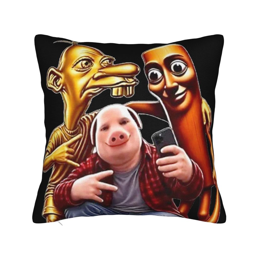 John Pork Traditional Polish Krakow Square Pillow Covers Room Funny Meme Cushion Case Cool Decor Throw Pillow Case 40*40