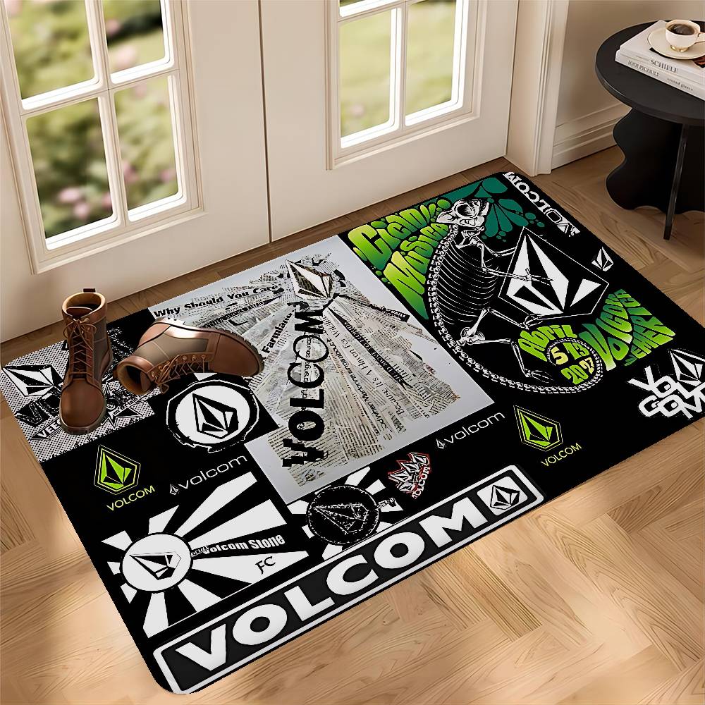V-Volcoms Door Mat Washable Non-Slip Living Room Sofa Chairs Area Mat Kitchen Toilet Rug