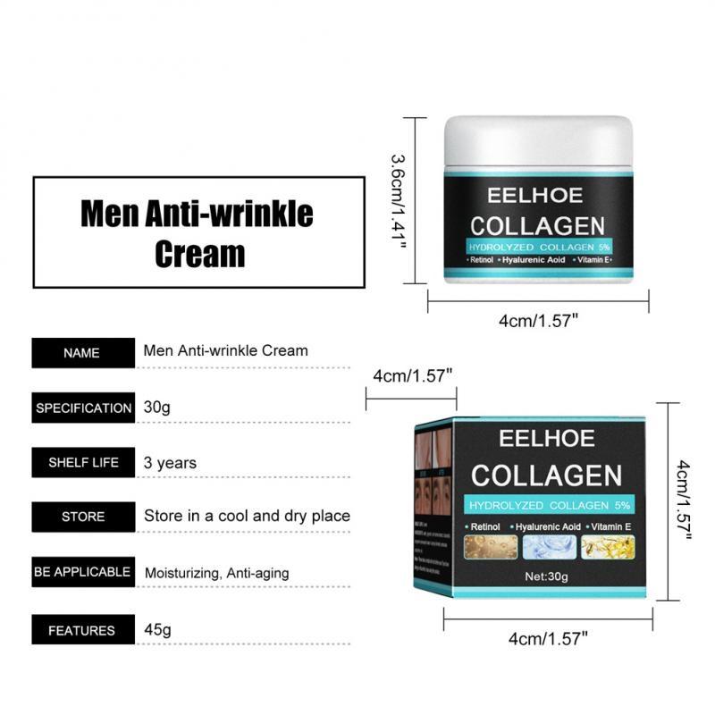 Men Collagen Anti-Wrinkle Cream Hyaluronic Remove Wrinkles Moisturizing Anti-Aging Firming Lifting Whiten Brightening Face Care
