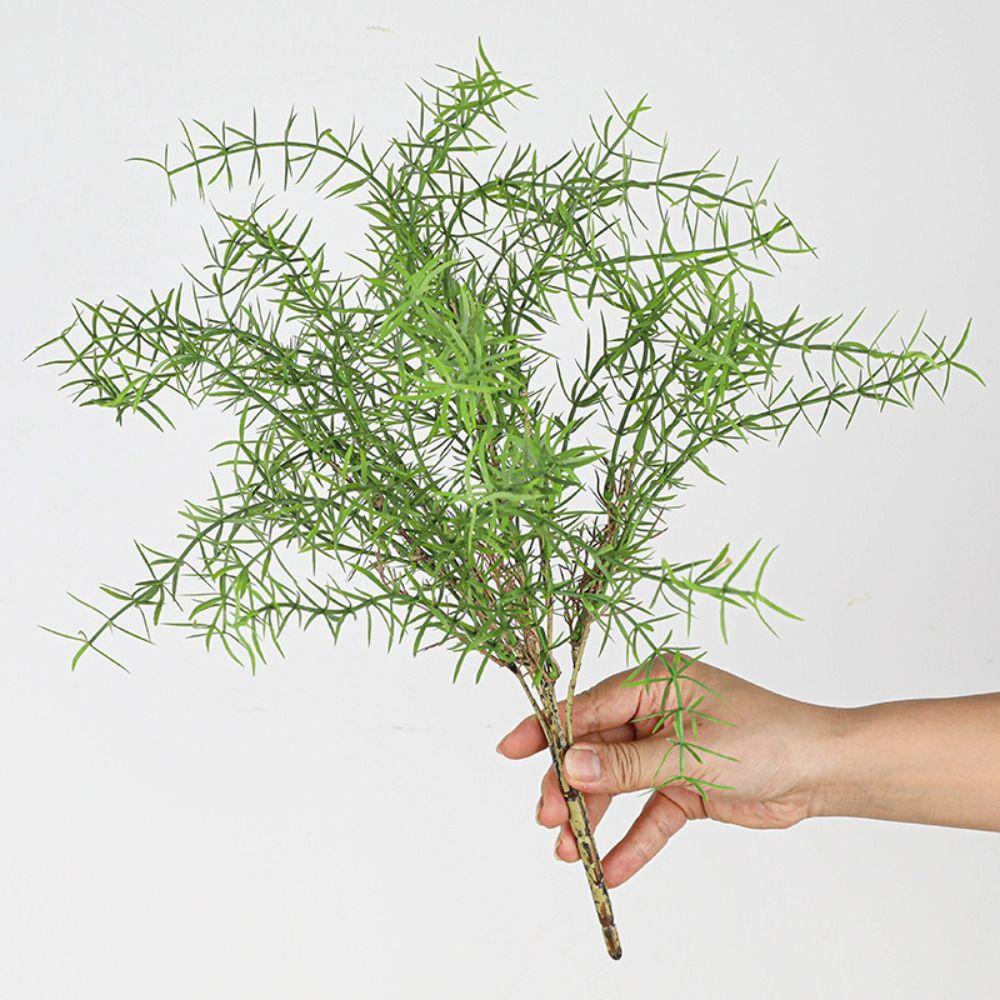 Real Touch Artificial Asparagus Branches Handmade Fake Plants Outdoor Garden Decor