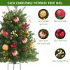 2Pcs Christmas Tree with Tripod Stake Pre Lit Christmas Planter Bushes Battery Operated Holiday Planter Filler for Home Decor