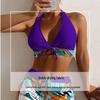 Bikini Separates: 2026 European & American Boxer Print Beach Swimwear for Women
