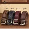 Retro Korean Version Trendy Personality Ins Anti-allergic Double Pin Buckle Belt Men's Fashion New Young People's Belt
