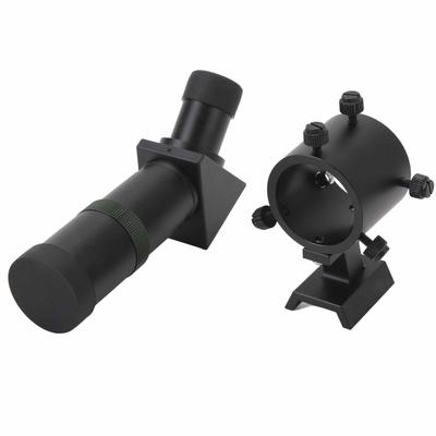 6X30 Finder Scope 45 Degree Full Image FMC HD Multilayer Coating Metal Finderscope with Fixed Bracket for Astronomical
