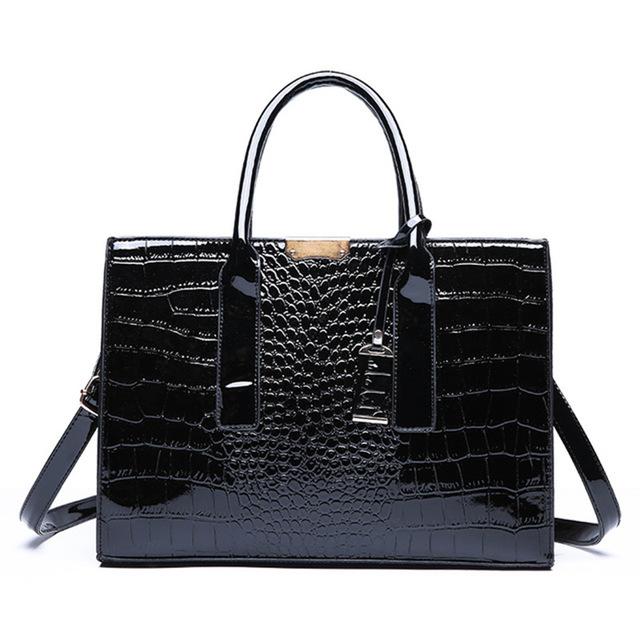 Kabelka s rukojetí s krokodýlím vzorem Dámská PU kožená kabelka Velkokapacitní taška přes rameno Značky Crossbody taška Zimní Nová peněženka