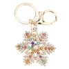 Rhinestone Snowflake Keychain Exquisite Sparkling Cute Snowflake Keyring Handbag Pendant