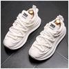 New Fashion Solid Color Chunky Heel Men Sneakers Casual Leather Platform Flat Sports Shoes Designer Shoes Zapatillas Hombre