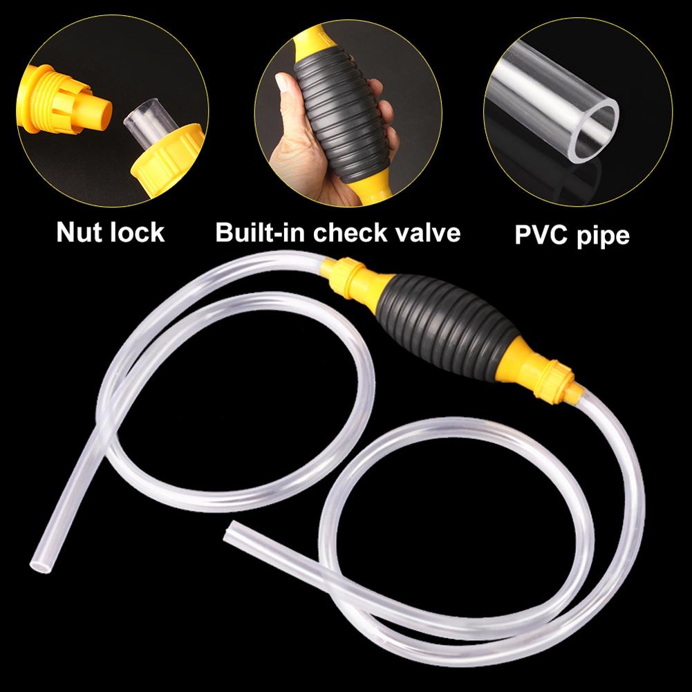 1/1.5/2/3M Manual Fuel Pump Car Fuel Tank Sucking Pipe Extractor Kit Hand-holder Petrol Gas Manual Pump For Car Motorcycle Truck