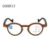 Wood Grain Progressive Multifocal Reading Glasses Men Women Anti Blue Light Glasses Retro Vintage Presbyopic Round Glasses 2024