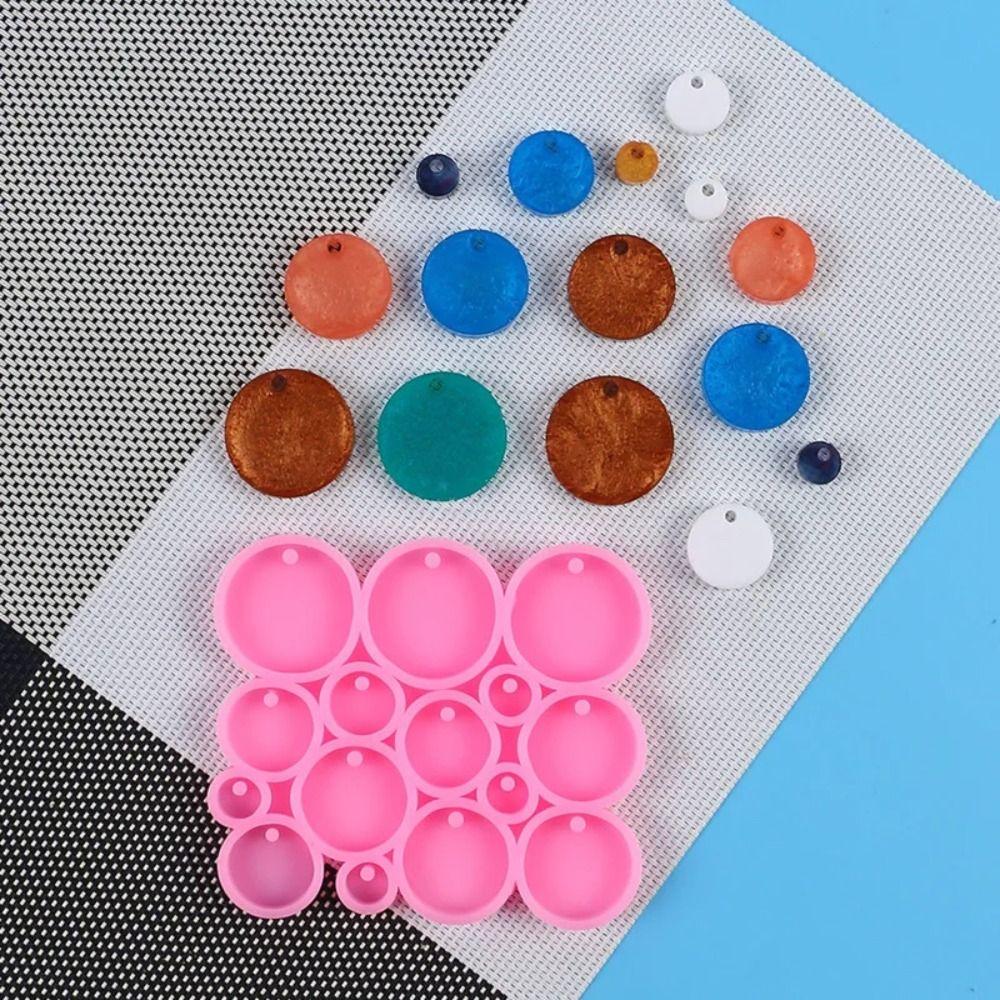 

Super Shiny Epoxy Resin Jewelry Silicone Casting Mould New Keychain Mold рожевий