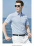 [Including linen and mulberry silk] Simple and fashionable plaid shirt for men in summer, breathable and comfortable short sleeved men's shirt
