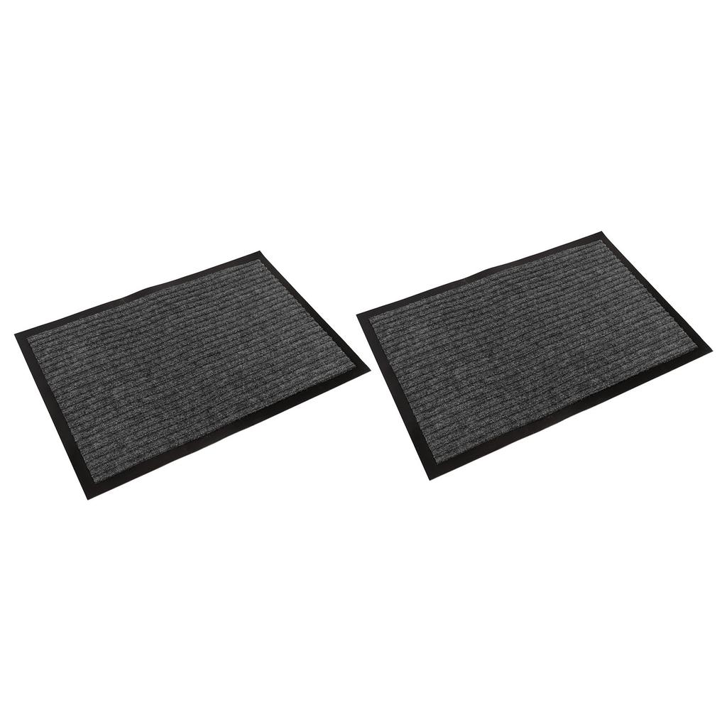 2PCS Indoor Door Mat Chemical Fiber Absorbent Non Slip Machine Washable Floor Rug for Bathroom