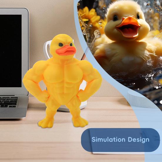 Muscle Duck Figurine Cartoon Duck Statue Animal Sculpture Home Office