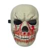 Adjustable Moving Mouth Skull Mask Bloody Effect Scary Skull Headgear  Masquerade Party