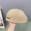 Solid Color Woolen Berets Knitted Newsboy Hat Casual Artist Cap  Travel