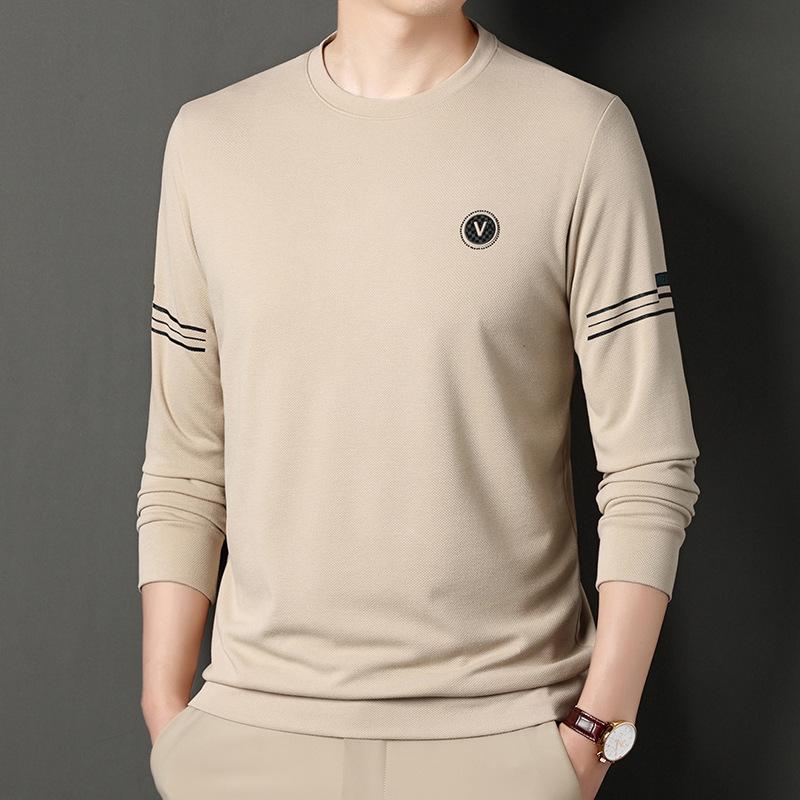 Long-sleeved T-shirt Men's Spring and Autumn New Round Neck Top Casual Versatile Trendy Simple Sweatshirt Men's Bottoming Shirt