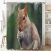Forest Animals Shower Curtain Woodland Wildlife Nature Bathroom Decor Rustic Home Decor Vintage Shower Curtain Set Waterproof