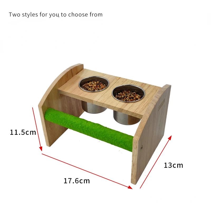 

Pet Bird Parrot Playground with 2 Cups Toys Bird Feeder Desk Bird Swing Climbing Hanging Ladder Bridge Wood Cockatiel Play Stand