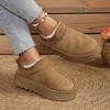 Women's Ankle Boots with Suede Upper and Short Plush Lining. Simple and Versatile Style. Suitable for Casual Wear Snow Boots.