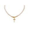 Aleksa Pearl Saturn Pendant Necklace Women Necklace Gold 6301011102R496R496