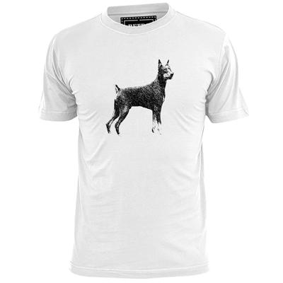 Herren Dobermann Hund Bleistiftzeichnung T-Shirt Haustiere Der Beste Freund Des Menschen Köter