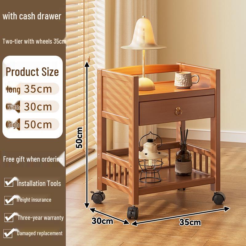 Többszintű mobil tárolóállvány: Álló, többfunkciós kocsi nappalihoz és háztartási cikkekhez.